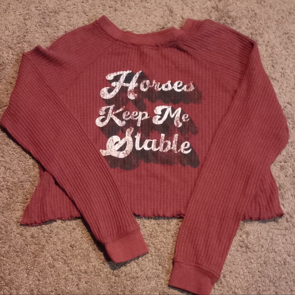 Women's Red Graphic Top